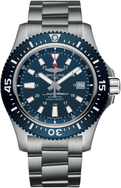 Breitling,Superocean 44mm,44mm,Stainless Steel,Blue,Automatic,Day,40hours,Y17393161C1A1