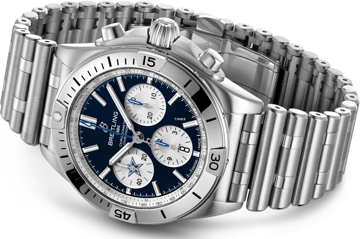 Breitling,Chronomat 42mm,42mm,Stainless Steel,Blue,Automatic,Chronograph,Day,AB01342B1C1A1