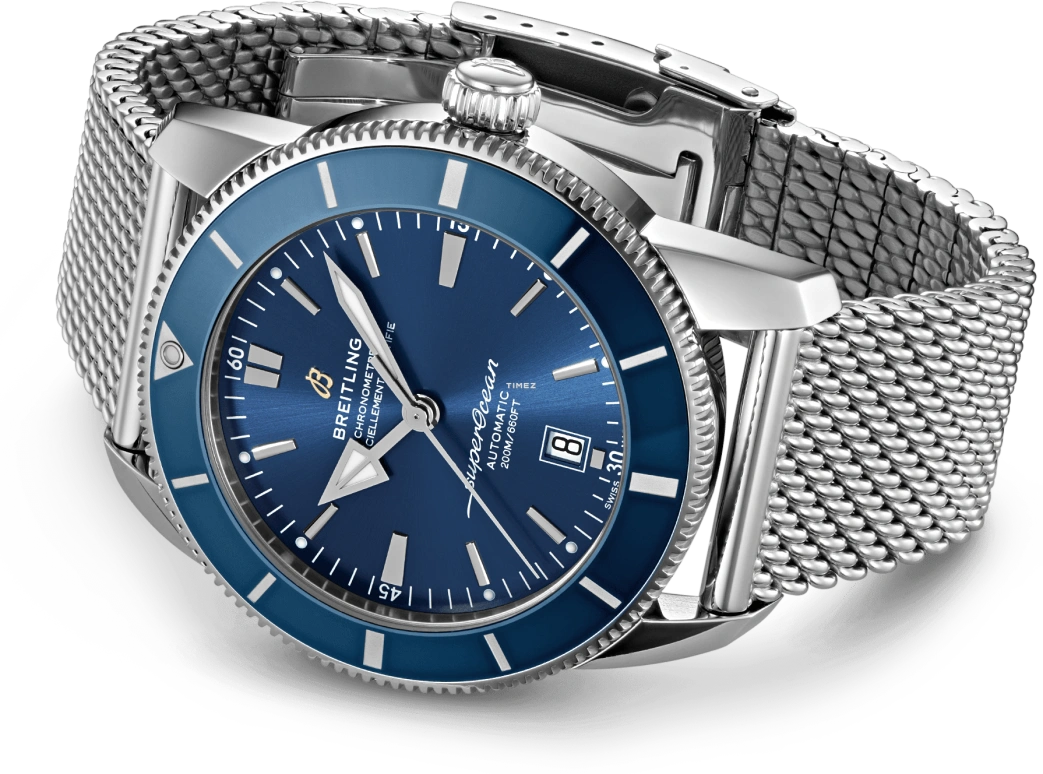 Breitling,Superocean Heritage 46mm,46mm,Stainless Steel,Blue,Automatic,Day,70hours,AB2020161C1A1