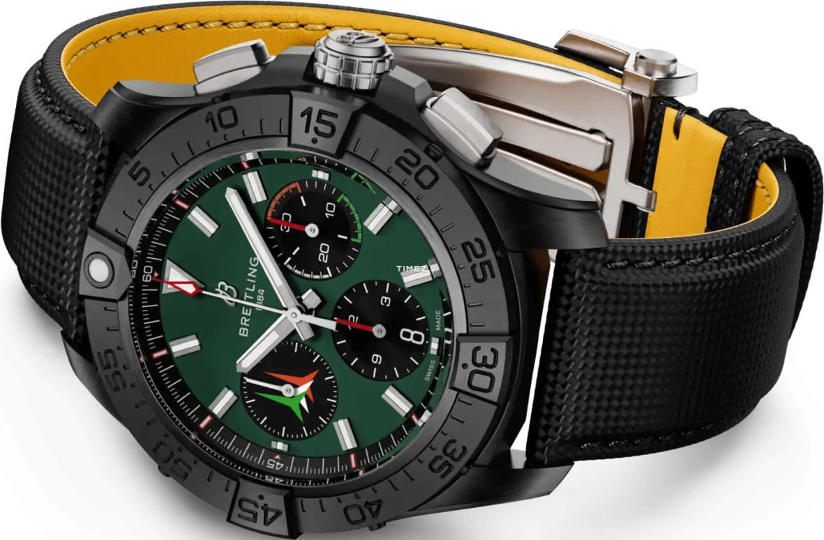 Breitling,Avenger 42mm,42mm,Ceramic,Green,Black,Automatic,Chronograph,Day,SB01462A1L1X1