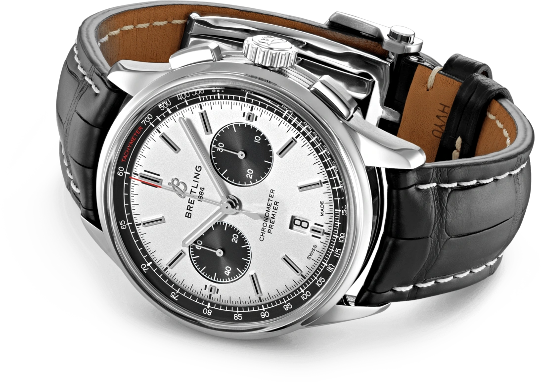 Breitling,Premier 42mm,42mm,Stainless Steel,Silver,Automatic,Chronograph,Day,AB0118221G1P1