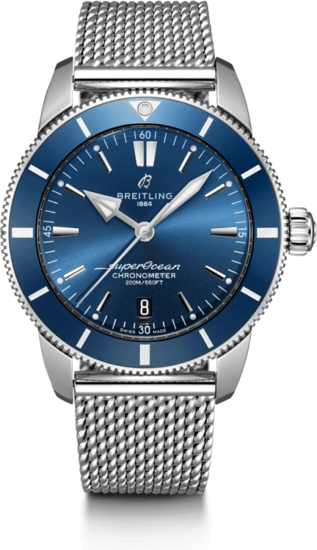 Breitling,Superocean Heritage 44mm,44mm,Stainless Steel,Blue,Automatic,Day,70hours,AB2030161C1A1
