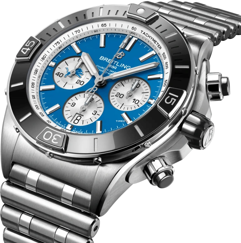 Breitling,Chronomat 44mm,44mm,Stainless Steel,Ceramic,Blue,Automatic,Chronograph,Day,AB01361C1C2A1