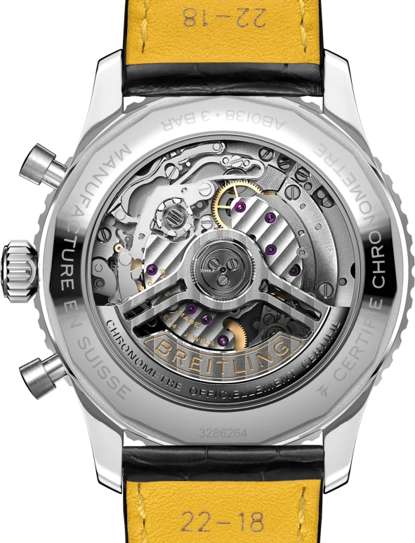 Breitling,Navitimer 43mm,43mm,Stainless Steel,Black,Silver,Automatic,Chronograph,Day,AB0138211B1P1