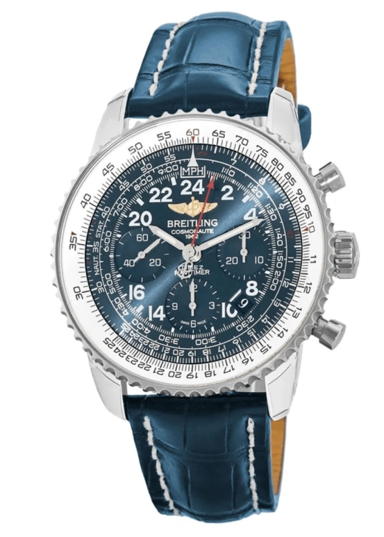 Breitling,Navitimer 43mm,43mm,Stainless Steel,Blue,Handwound,Chronograph,Day,AB0210B4,AB0210B4/C917/731P