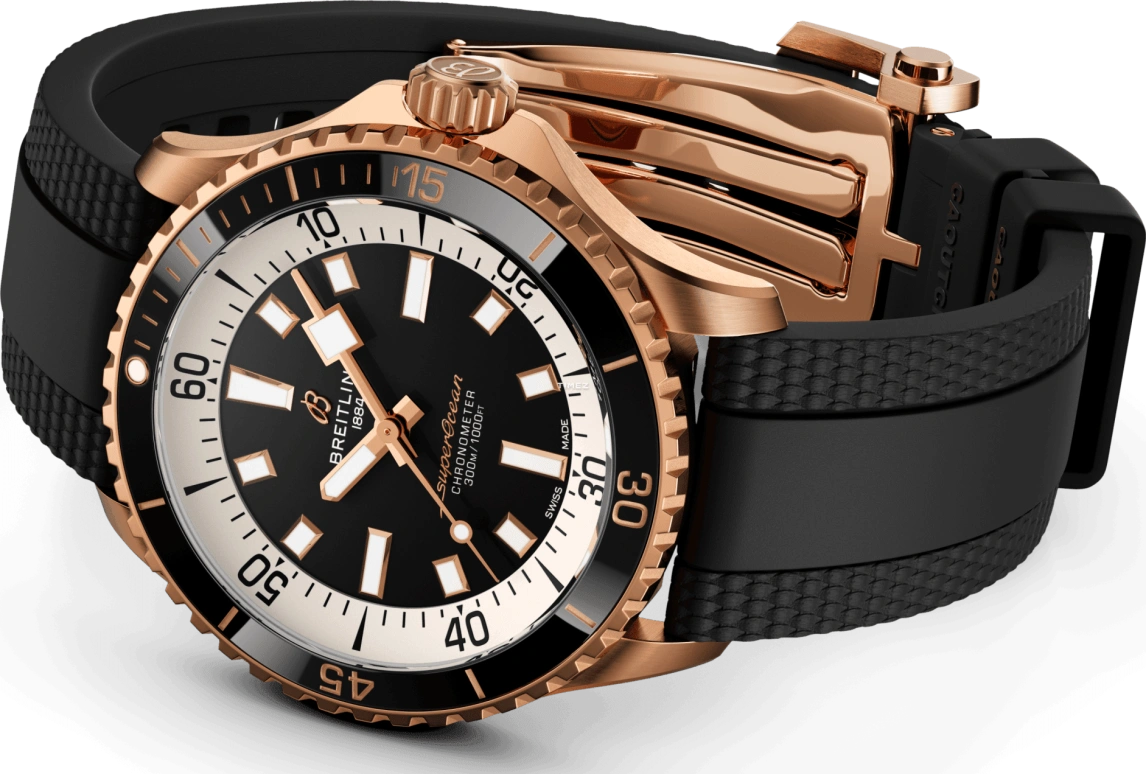 Breitling,Superocean 42mm,42mm,Red Gold,Black,White,Automatic,Sapphire,Crystal Glass,Round,R17375211B1S1