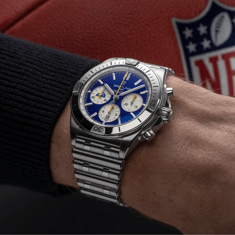 Breitling,Chronomat 42mm,42mm,Stainless Steel,Blue,White,Automatic,Chronograph,Day,AB01342B1C9S1