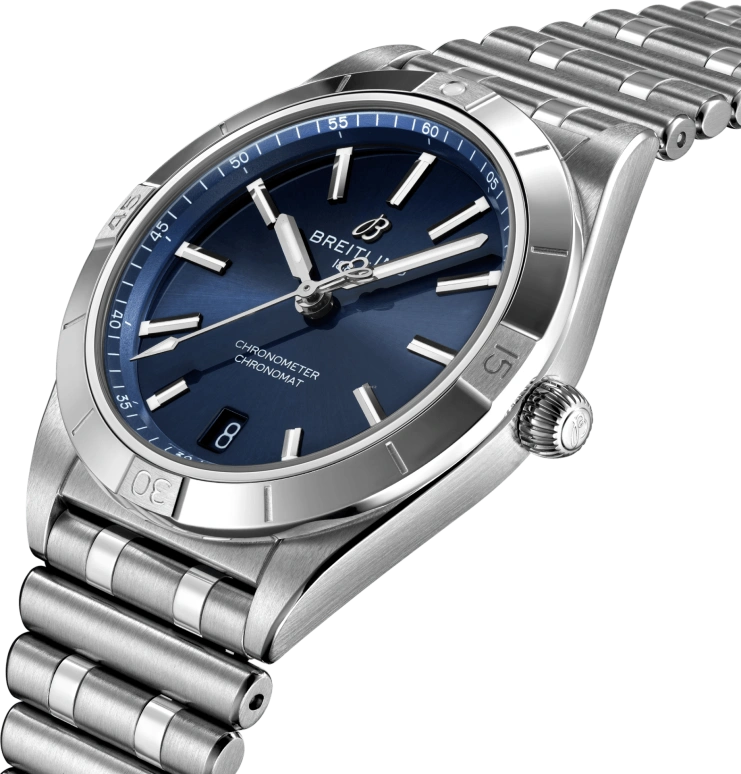 Breitling,Chronomat 36mm,36mm,Stainless Steel,Blue,Automatic,Chronograph,Day,A10380101C1A1