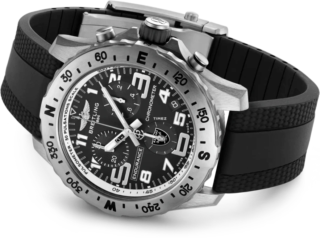 Breitling,Endurance Pro 44mm,44mm,Titanium,Black,Quartz,Chronograph,Day,E823106A1B9S1