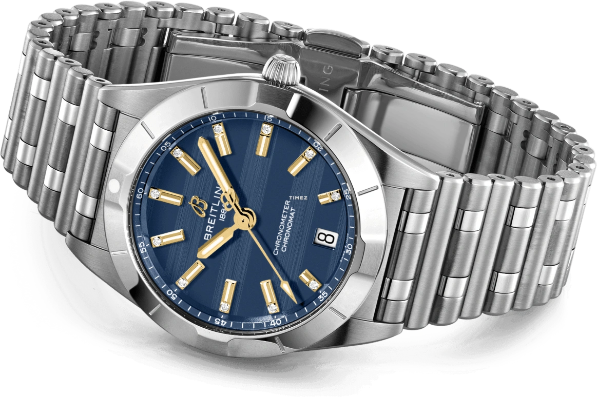 Breitling,Chronomat 32mm,32mm,Stainless Steel,Blue,Quartz,Day,26280hours,A773109A1C1A1