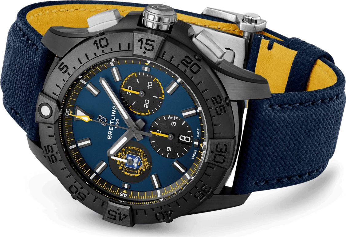 Breitling,Avenger 44mm,44mm,Titanium,Blue,Automatic,Chronograph,Day,SB01474A1C1X1