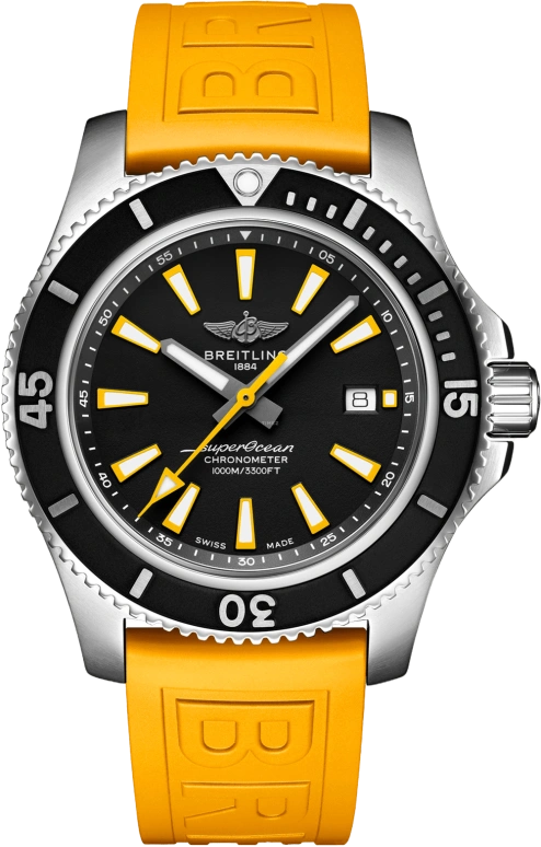 Breitling,Superocean 44mm,44mm,Stainless Steel,Black,Automatic,Chronograph,Date,Anti-magnetic,A173677A1B1S1