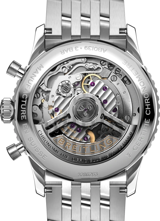 Breitling,Navitimer 41mm,41mm,Stainless Steel,Green,Automatic,Chronograph,Day,AB0139211L1A1