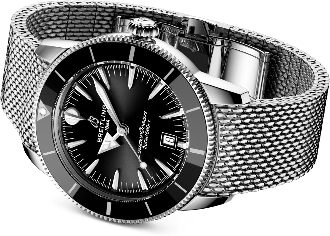 Breitling,Superocean Heritage 44mm,44mm,Stainless Steel,Ceramic,Black,Automatic,Day,78hours,AB3112241B1A1