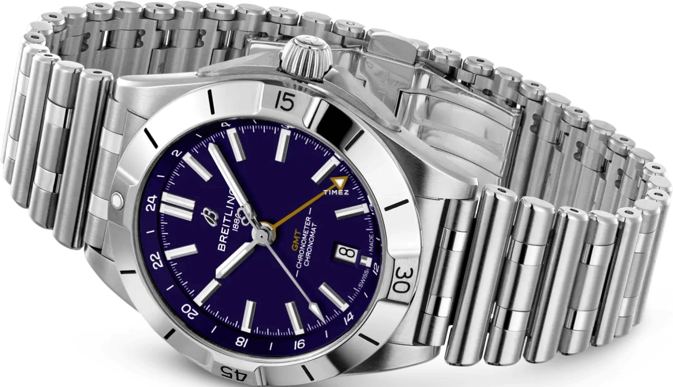 Breitling,Chronomat 40mm,40mm,Stainless Steel,Purple,Automatic,Day,Dule Time,A32398D31Q1A1