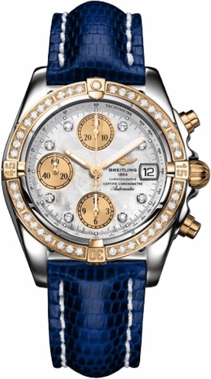 Breitling,Cockpit 39mm,39mm,Red Gold,Stainless Steel,White,Beige,Automatic,Chronograph,Day,C1335812A654