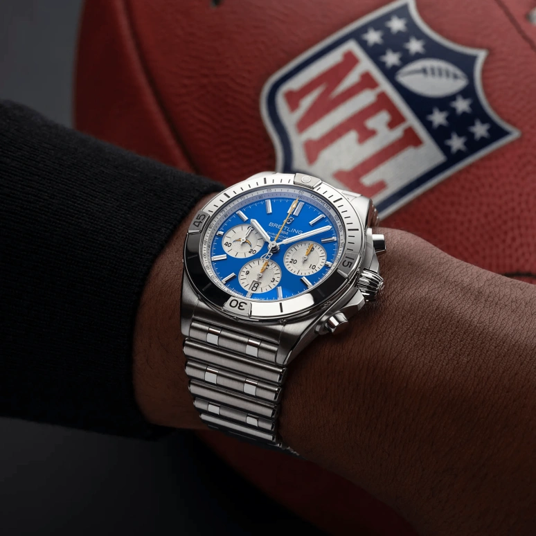 Breitling,Chronomat 42mm,42mm,Stainless Steel,Blue,White,Automatic,Chronograph,Day,AB01342B1C8A1