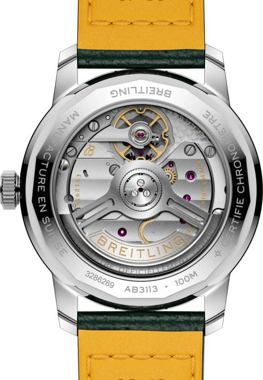 Breitling,Top Time 38mm,38mm,Stainless Steel,Green,Automatic,Day,78hours,AB3113171L1X1