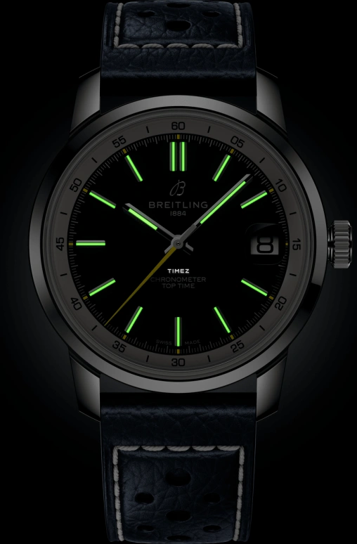 Breitling,Top Time 38mm,38mm,Stainless Steel,Blue,Automatic,Day,78hours,AB31131A1C1X1