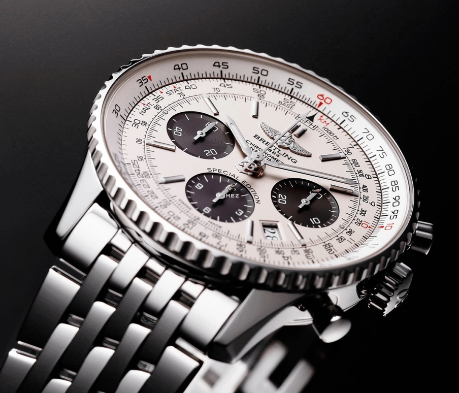 Breitling,Navitimer 43mm,43mm,Stainless Steel,White,Automatic,Chronograph,Day,AB012012,AB012012/G826/447A