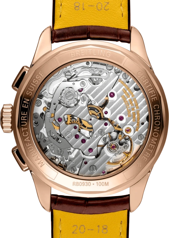 Breitling,Premier 40mm,40mm,Red Gold,Green,Handwound,Chronograph,70hours,RB0930361L1P1