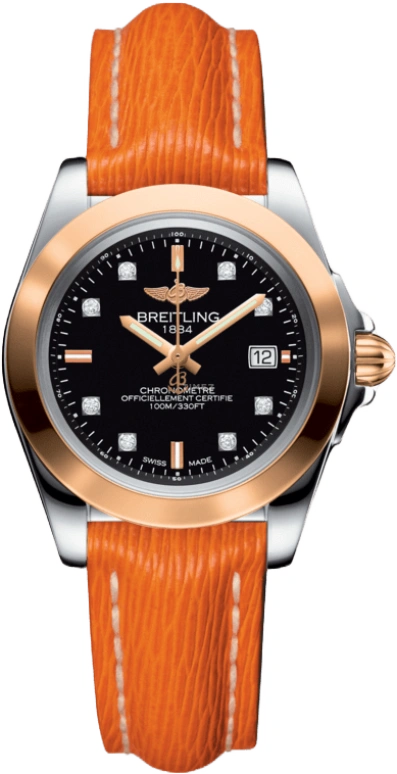 Breitling,Galactic 32mm,32mm,Rose Gold,Stainless Steel,Black,Quartz,Day,26280hours,C7133012,C7133012/BF64/212X/A14BA.1