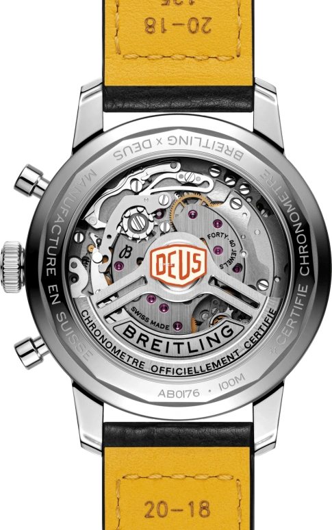 Breitling,Top Time 41mm,41mm,Stainless Steel,Black,Automatic,Chronograph,Sapphire,Crystal Glass,AB01765A1B1X1