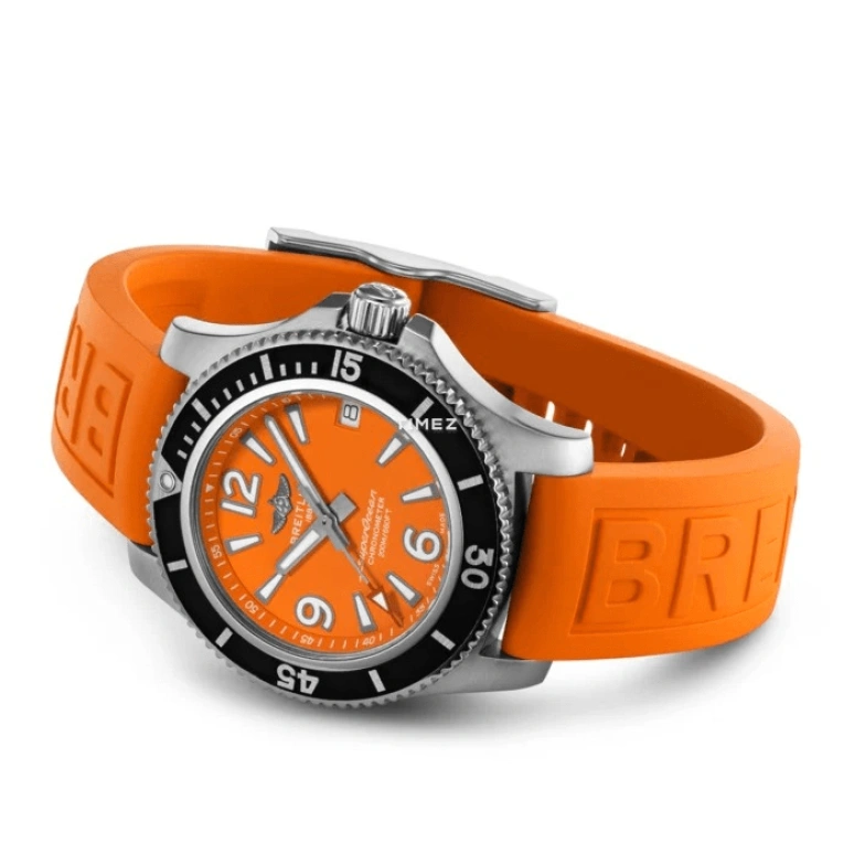 Breitling,Superocean 36mm,36mm,Stainless Steel,Orange,Automatic,Day,40hours,A17316D71O1S1