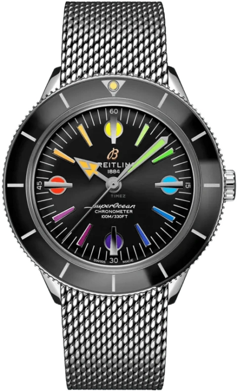 Breitling,Superocean Heritage 42mm,42mm,Stainless Steel,Black,Automatic,42hours,In-house Caliber,A103701A1B1A1