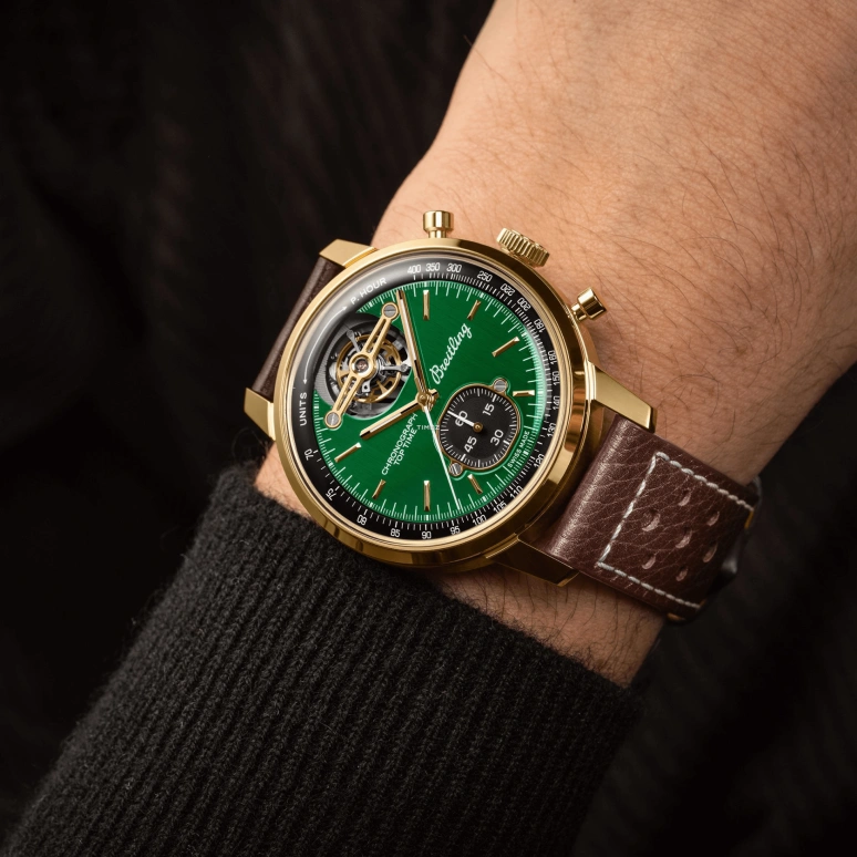 Breitling,Top Time 43mm,43mm,Bronze,Green,Automatic,Tourbillon,70hours,NB21251A1L1X1