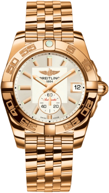 Breitling,Galactic 36mm,36mm,Rose Gold,Silver,Automatic,Day,42hours,H3733012,H3733012/G714/376H