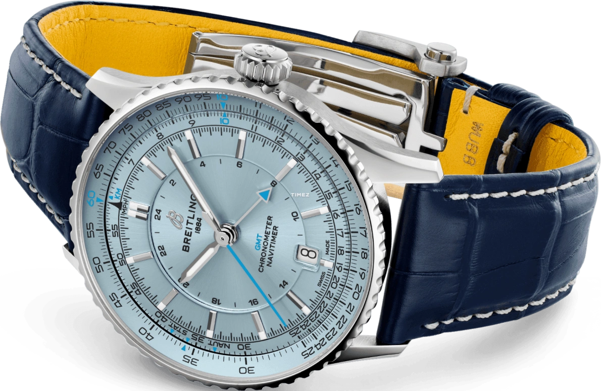 Breitling,Navitimer 41mm,41mm,Stainless Steel,Blue,Automatic,Day,Dule Time,A32310171C1P1