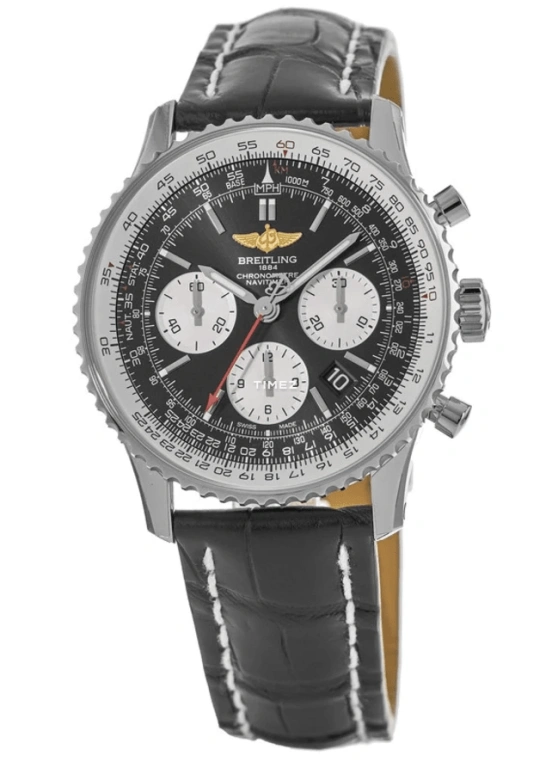 Breitling,Navitimer 43mm,43mm,Stainless Steel,Black,Automatic,Chronograph,Day,AB012012,AB012012/BB01/743P/A20BA.1