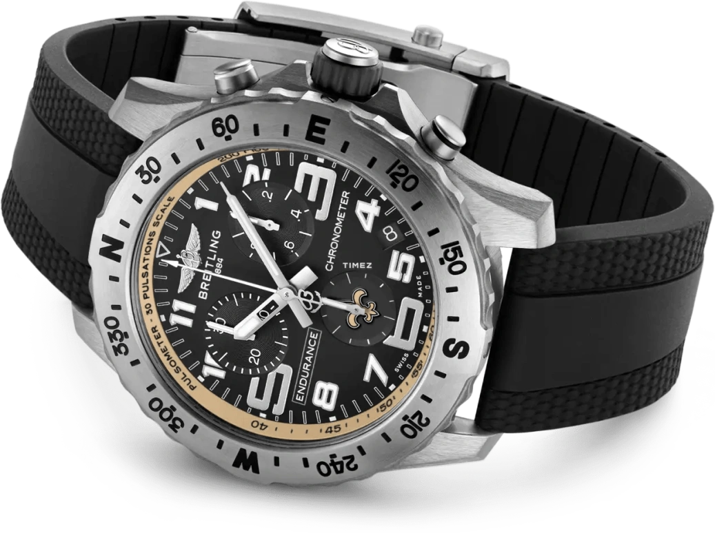 Breitling,Endurance Pro 44mm,44mm,Titanium,Black,Quartz,Chronograph,Day,E823106A1BWS1