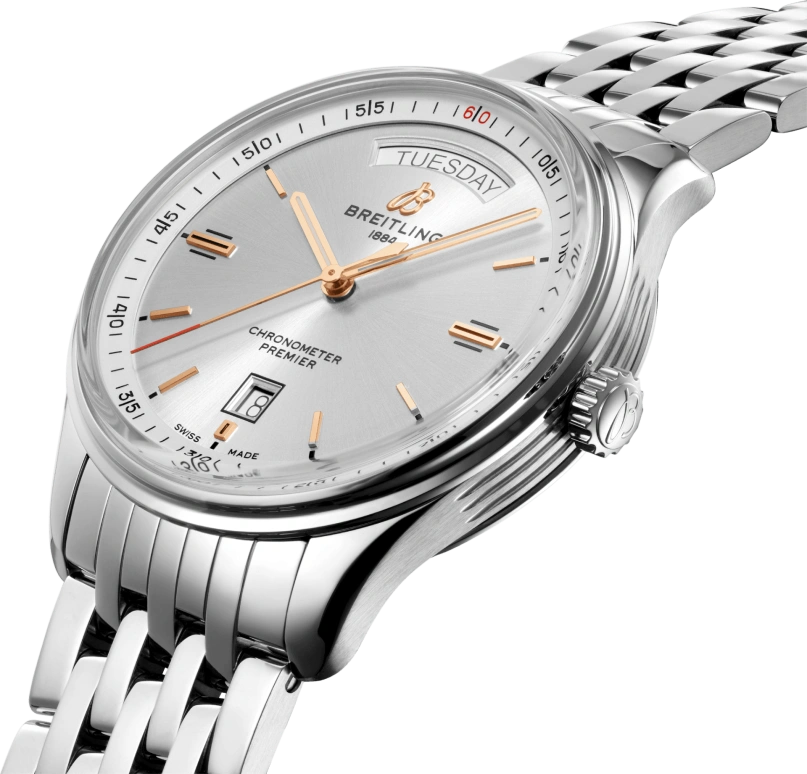 Breitling,Premier 40mm,40mm,Stainless Steel,Silver,Automatic,Date,Day,A45340211G1A1