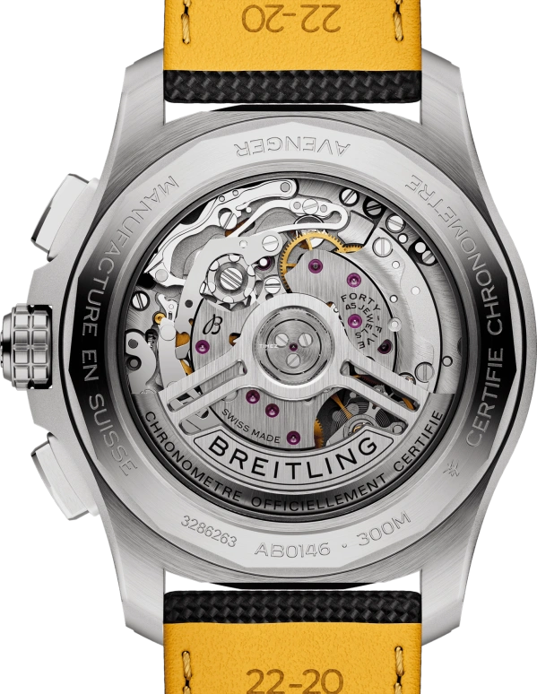 Breitling,Avenger 42mm,42mm,Stainless Steel,Black,Automatic,Chronograph,Day,AB0146101B1X1