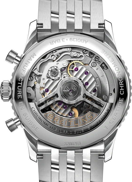 Breitling,Navitimer 41mm,41mm,Stainless Steel,Black,White,Automatic,Chronograph,Day,AB0139211B1A1