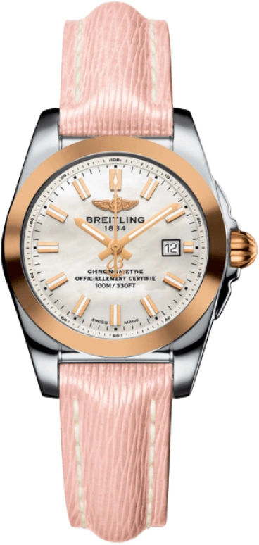Breitling,Galactic 29mm,29mm,Rose Gold,Stainless Steel,White,Quartz,Day,In-house Caliber,C7234812,C7234812/A791/272X/A12BA.1