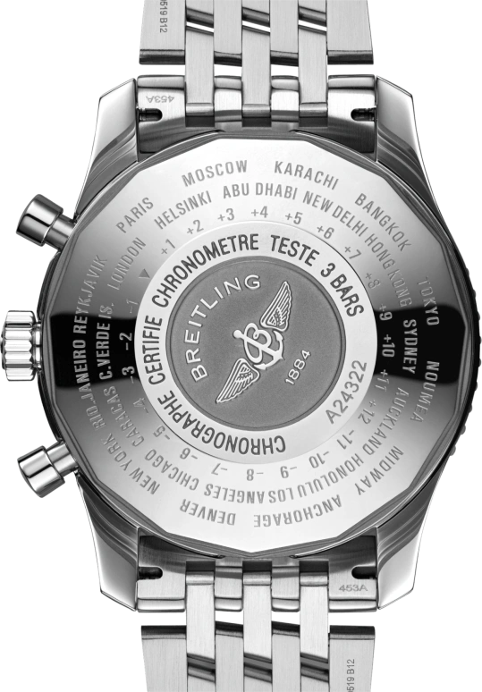 Breitling,Navitimer 46mm,46mm,Stainless Steel,Black,Automatic,Chronograph,Date,A24322121B1A1