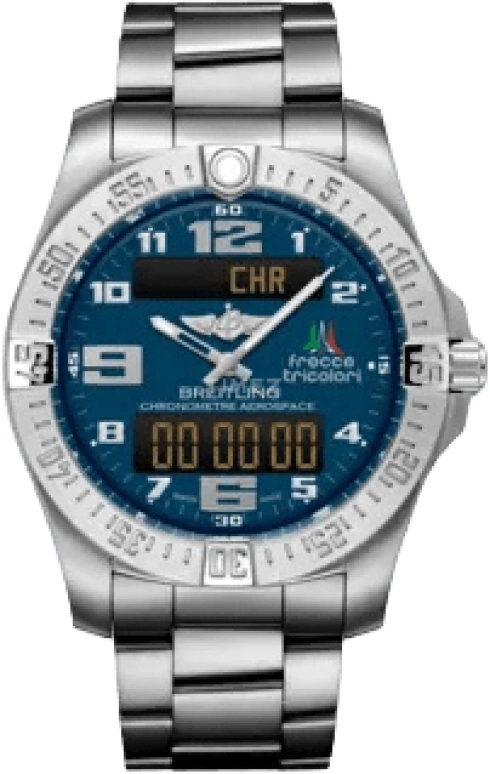 Breitling,Aerospace 43mm,43mm,Titanium,Blue,Quartz,Chronograph,Annual Calendar,Day,Dule Time,In-house Caliber,Sapphire,Crystal Glass,E79363101C3E1