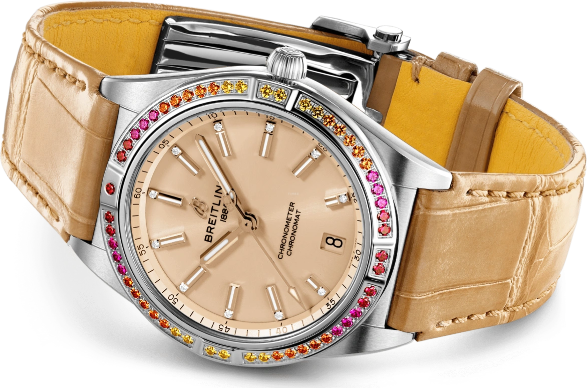 Breitling,Chronomat 36mm,36mm,Stainless Steel,Beige,Automatic,Day,42hours,A10380611A1P1