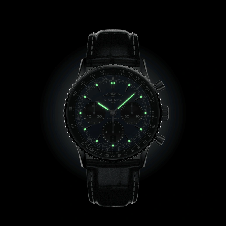 Breitling,Navitimer 41mm,41mm,Stainless Steel,Blue,Black,Automatic,Chronograph,Day,AB0139241C1P1