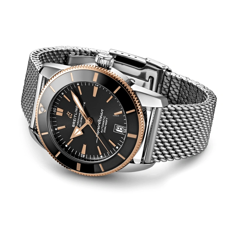 Breitling,Superocean Heritage 42mm,42mm,Red Gold,Stainless Steel,Black,Automatic,Day,70hours,UB2010121B1A1