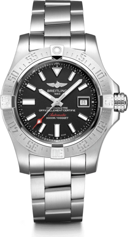 Breitling,Avenger 45mm,45mm,Stainless Steel,Black,Automatic,Chronograph,Date,Anti-magnetic,A17331101B1A1