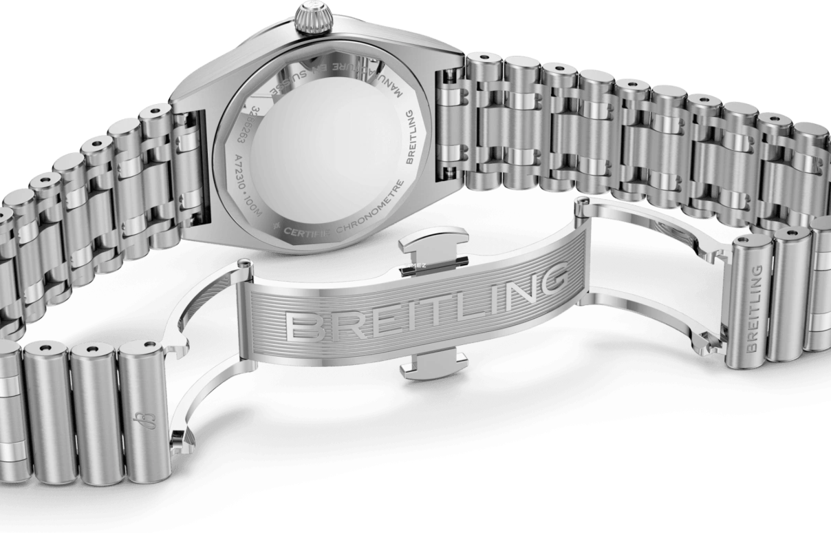Breitling,Chronomat 28mm,28mm,Stainless Steel,Blue,Quartz,In-house Caliber,Sapphire,Crystal Glass,A72310101C1A1
