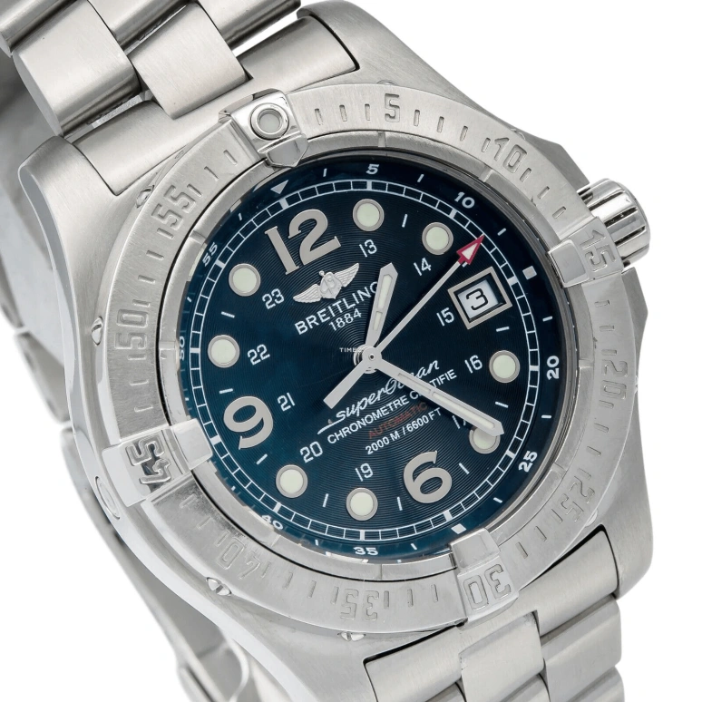 Breitling,Superocean 44mm,44mm,Stainless Steel,Black,Automatic,Day,Sapphire,A1739010,A1739010/B772/134A