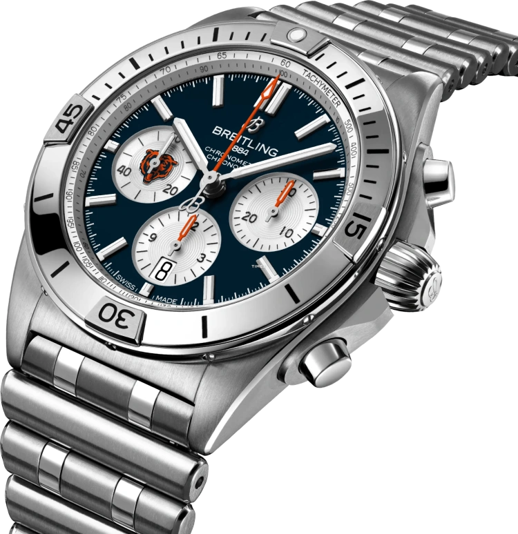 Breitling,Chronomat 42mm,42mm,Stainless Steel,Blue,White,Automatic,Chronograph,Day,AB01342B1C5A1