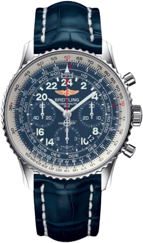 Breitling,Navitimer 43mm,43mm,Stainless Steel,Blue,Handwound,Chronograph,Day,AB0210B4,AB0210B4/C917/731P