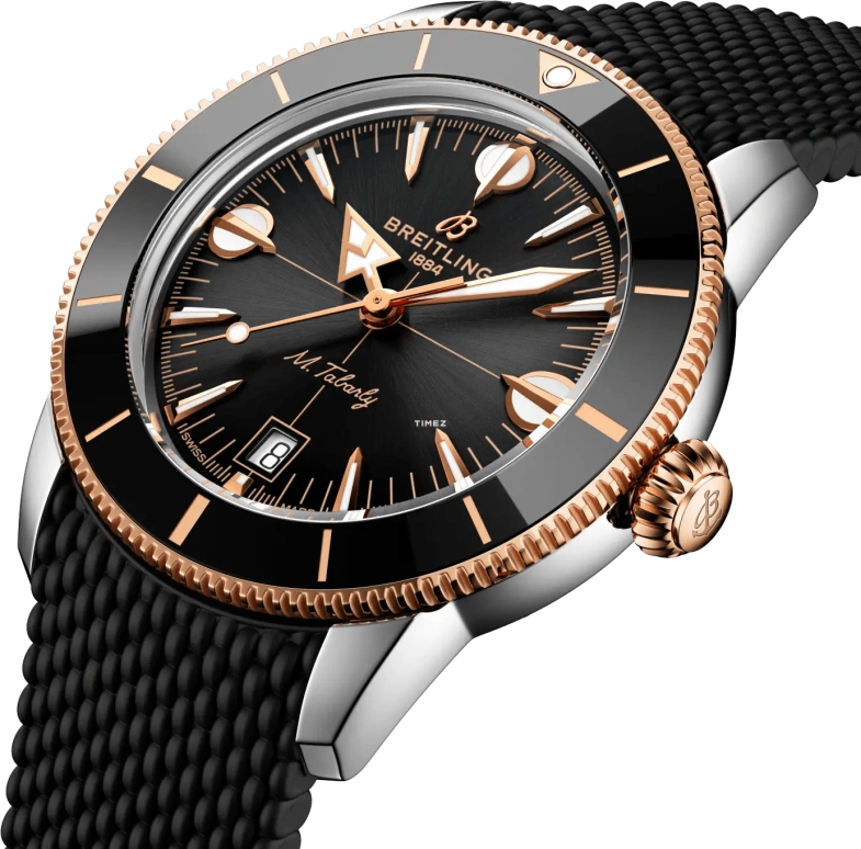 Breitling,Superocean Heritage 42mm,42mm,Stainless Steel,Ceramic,Red Gold,Black,Automatic,Day,78hours,UB31111A1B1S1