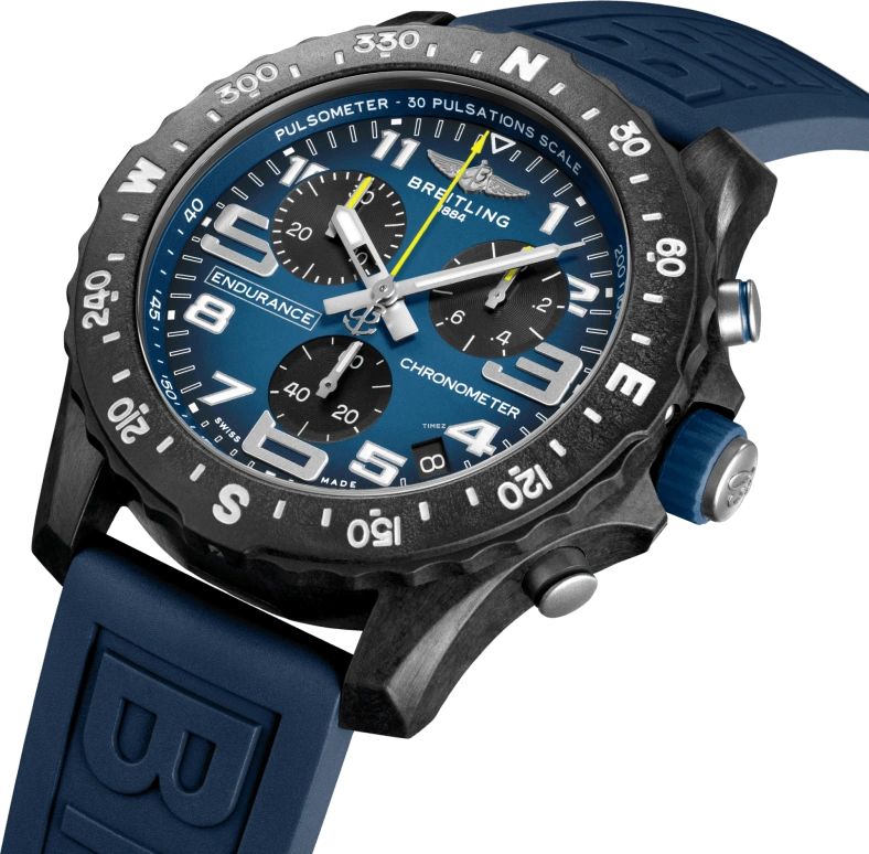 Breitling,Endurance Pro 44mm,44mm,Titaplast,Blue,Quartz,Chronograph,Day,X823101G1C1S1